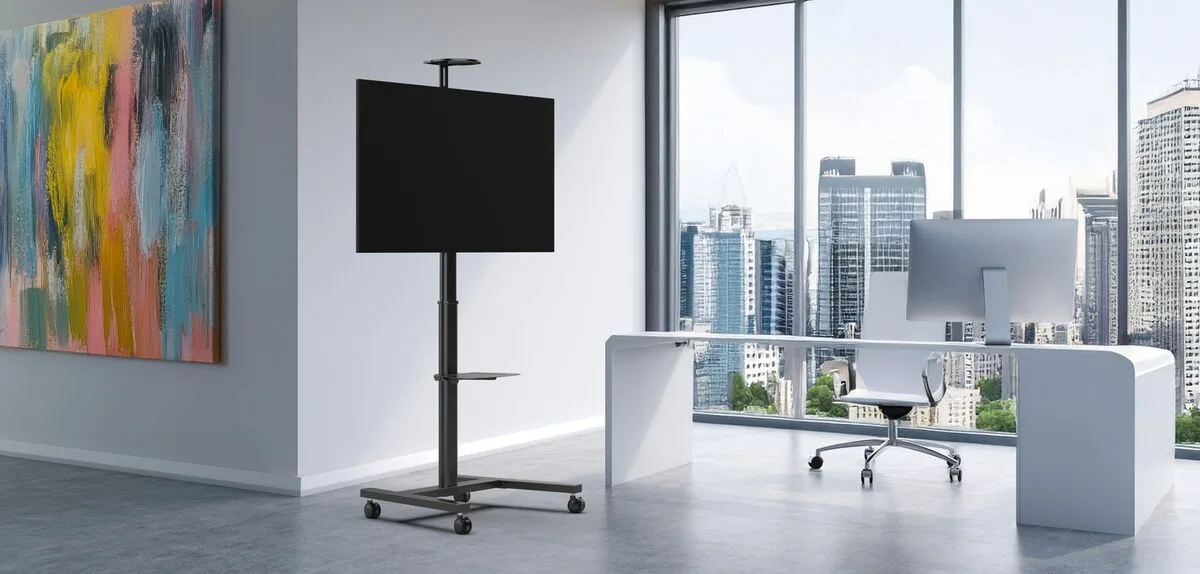 Comment choisir un chariot pour écran professionnel ? Le Vogel’s T1031 mise sur l’essentiel