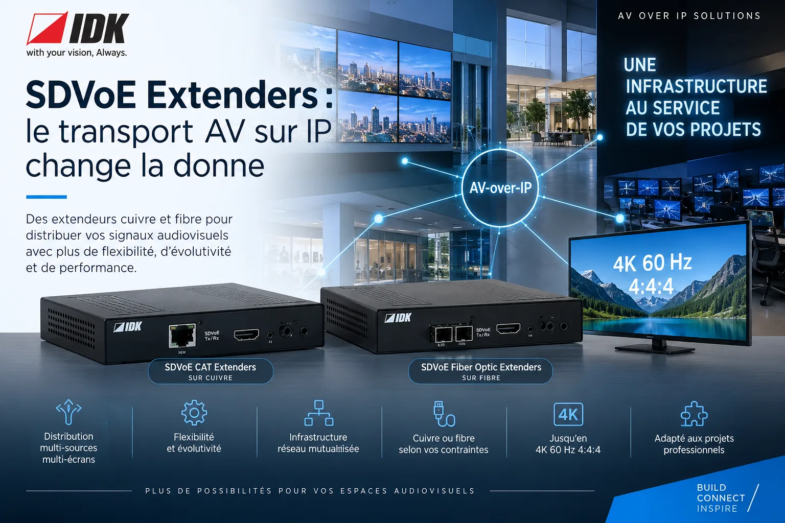 IDK SDVoE Extenders : pourquoi le transport AV sur IP change l’approche de l’extension vidéo